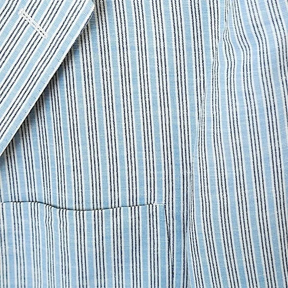 Brooks Brothers men’s sport coat blazer jacket linen blend vertical stripe M
